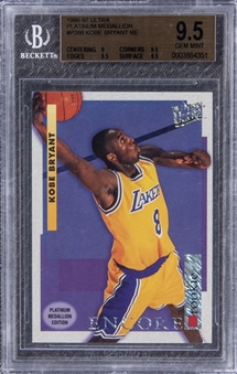 1996-97 Ultra Platinum Medallion #P266 Kobe Bryant Rookie Card - BGS GEM MINT 9.5